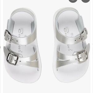 Sun Sand Sea Wee Salt Water Sandals In Silver Toddler Size 3